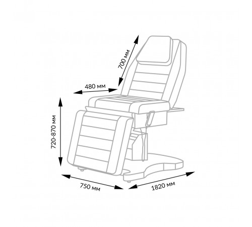 Косметологическая кушетка Гранда, 3 мотора