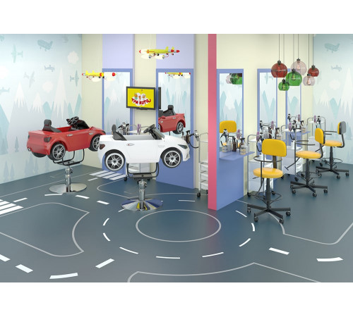 Детское парикмахерское кресло МАШИНКА 01