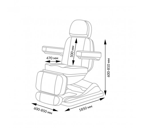 Косметологическое кресло МД-833 с подогревом и подсветкой