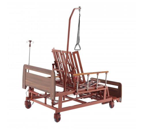 Кровать механическая Е-45А (ММ-5128Н-01/5124Д-01) с боковым переворачиванием, туалетным устройством и функцией «кардиокресло»
