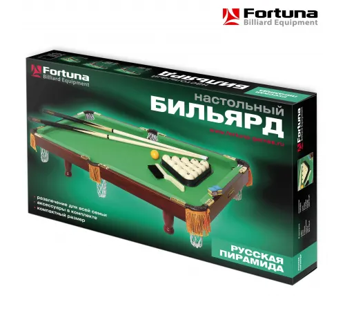 Бильярдный стол Fortuna Русская пирамида 3фт с комплектом аксессуаров