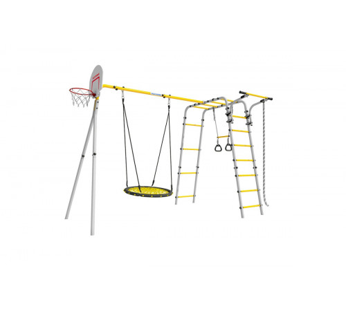 Детский спортивный комплекс для дачи ROMANA Акробат - 2 (желтый/серый)