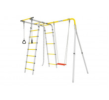 Детский спортивный комплекс для дачи ROMANA Лесная поляна - 3 (желтый/серый)