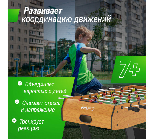 Игровой стол складной UNIX Line Футбол - Кикер (122х61 cм) Wood