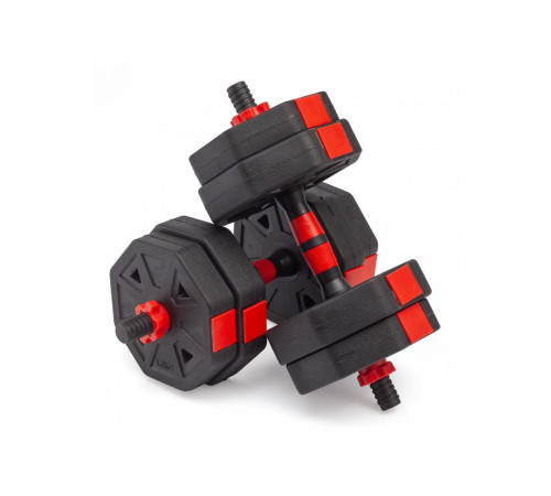 Гантели гексагональные разборные с грифом, 15 кг. (2 шт. х 7,5 кг.) VictoryFit VF-DН150