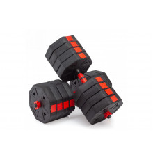 Гантели гексагональные разборные с грифом, 50 кг. (2 шт. х 25 кг.) VictoryFit VF-DН500