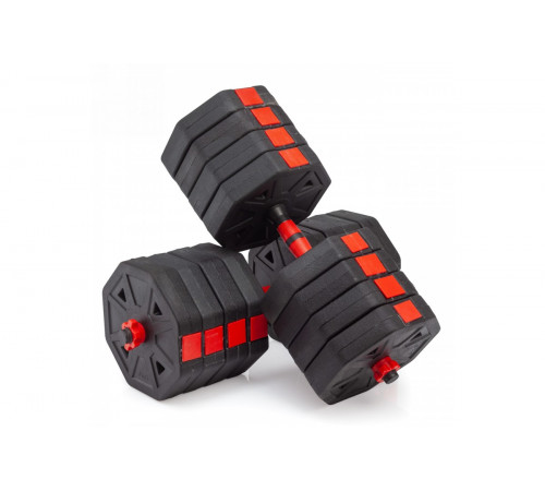 Гантели гексагональные разборные с грифом, 50 кг. (2 шт. х 25 кг.) VictoryFit VF-DН500