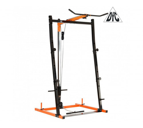 Стойка под штангу и тяга сверху DFC черный/оранж. (три короба)