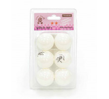 Мячи Dragon Training Gold 2* New (6 шт, бел.) в блистере