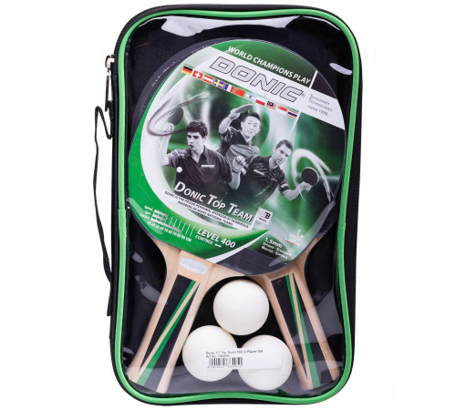 Набор для настольного тенниса Top Team 400, 2 ракетки, 3 мяча