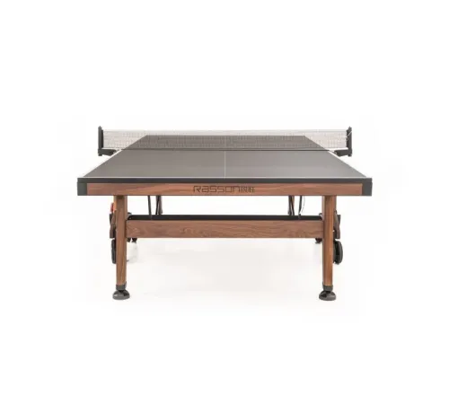 Теннисный стол складной для помещений "RASSON PREMIUM T03 Indoor" (274 х 152,5 х 76 см, натуральный орех) с сеткой