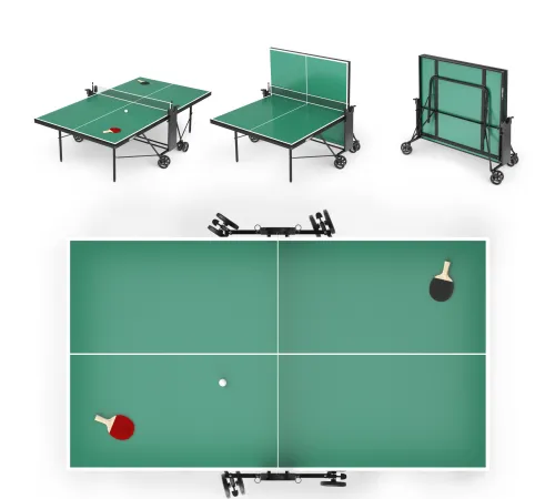 Теннисный стол UNIX Line Compact indoor 18mm MDF (Green)