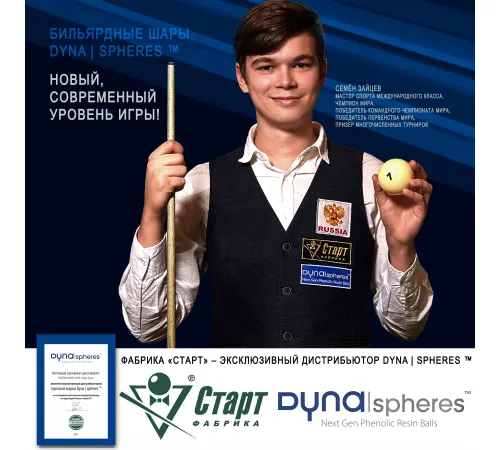 Шары Dynaspheres Prime Pyramid 68 мм Желтый биток