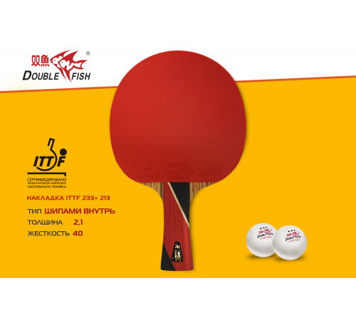 Ракетка с чехлом для н/т Double Fish (8A+C серия)